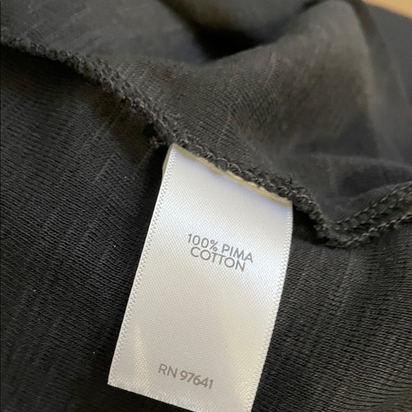 J. Jill Pima Cotton Black Short Sleeve Tee - Picture 4 of 4